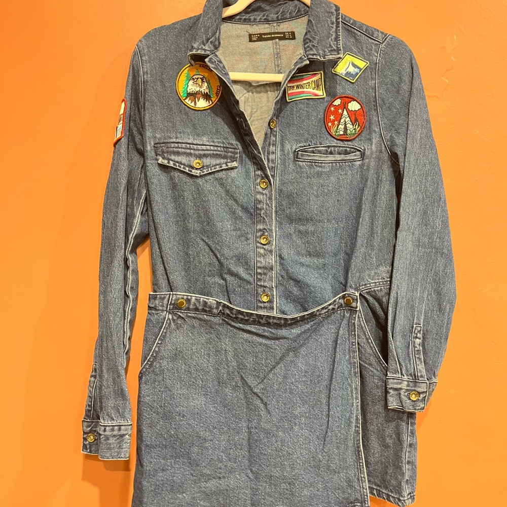 ZARA Denim Romper